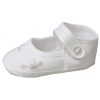 Girls Cotton Shoe with Embroidered Rosebud - Little Things Mean a Lot