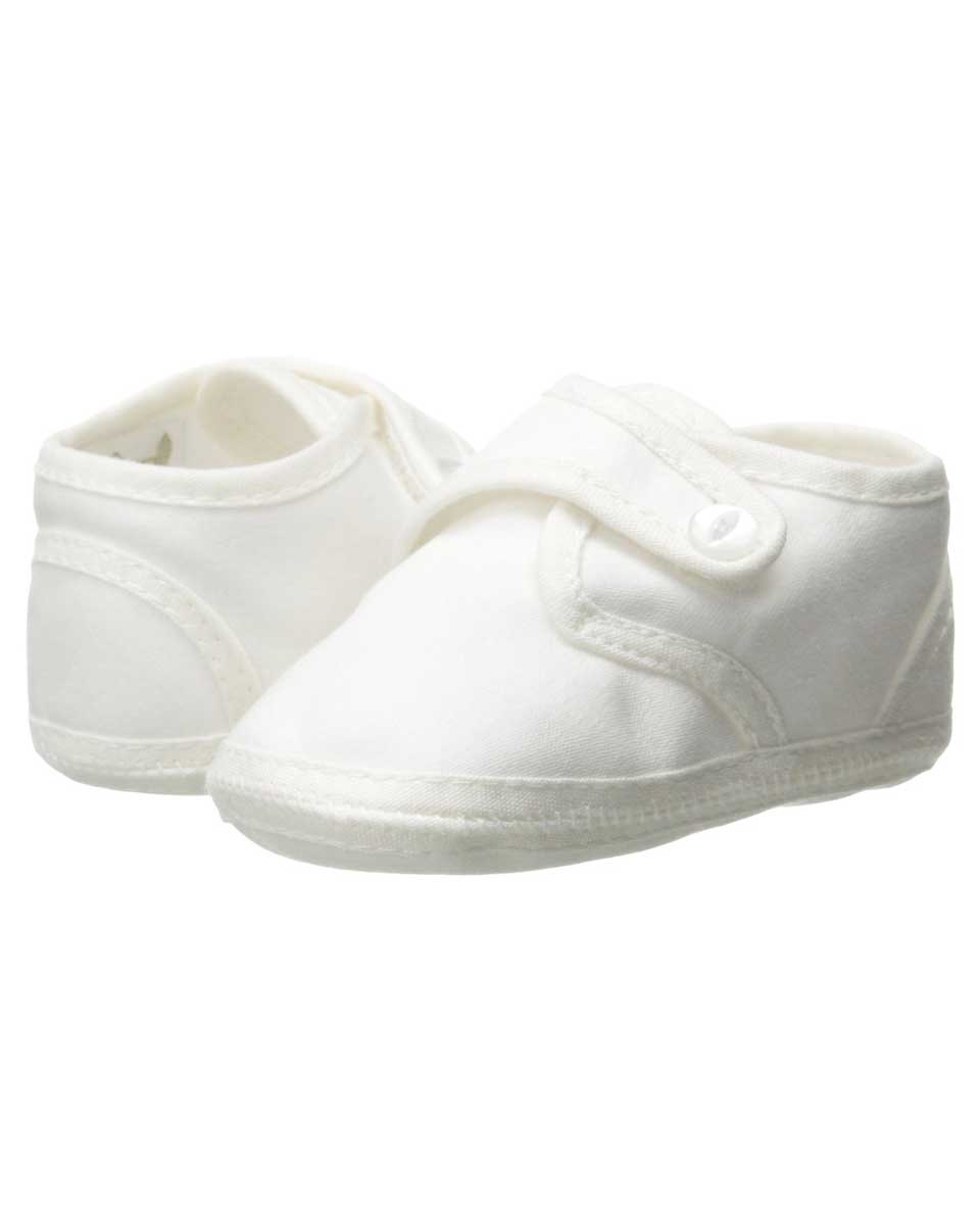 Boys Cotton Shoe with Button Closure - Little Things Mean a Lot