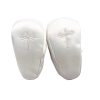Girls Satin Shoe with Embroidered Celtic Cross - Image 3