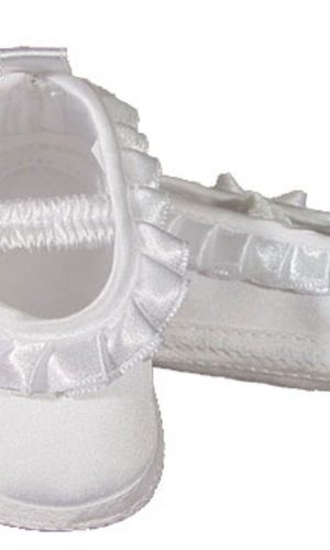 Baby Girls Satin Shoe with Pleated Ribbon - Little Things Mean a Lot