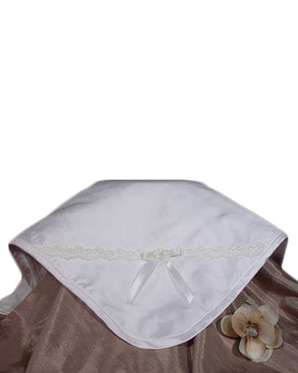 Silk Dupioni Blanket with Venise Trim and Bow - Little Things Mean a Lot