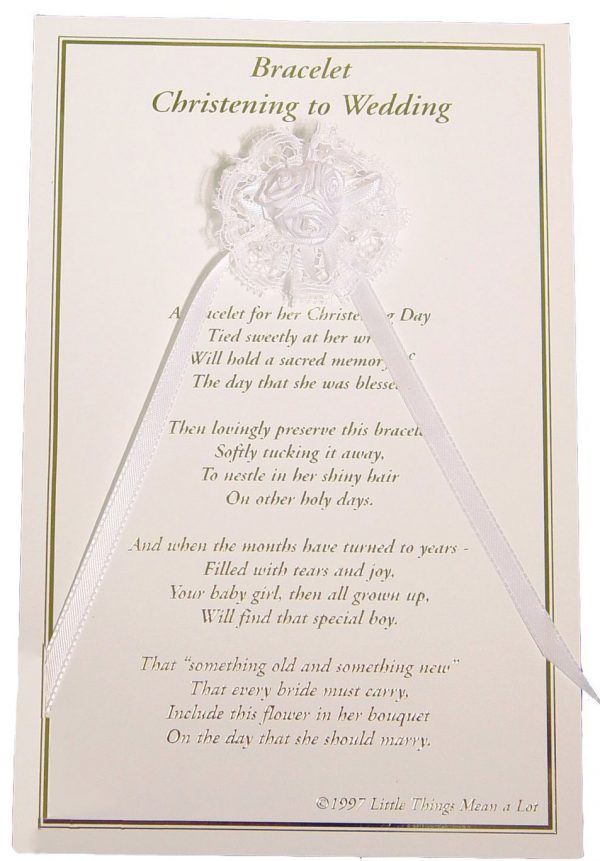 Girls Christening to Wedding Bracelet - Little Things Mean a Lot