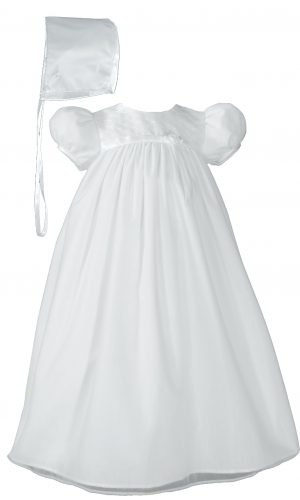 Baby Girls White Embroider Taffeta Christening Dress - Little Things Mean a Lot