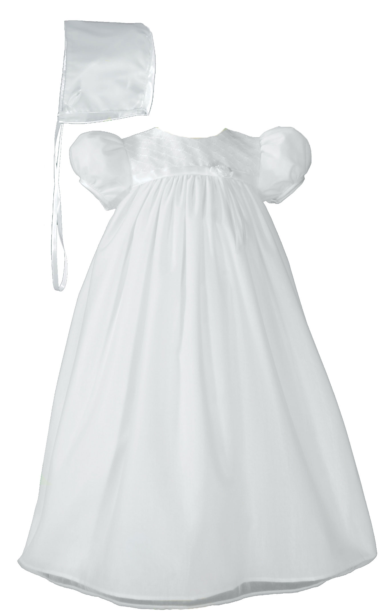 Baby Girls White Embroider Taffeta Christening Dress - Little Things Mean a Lot