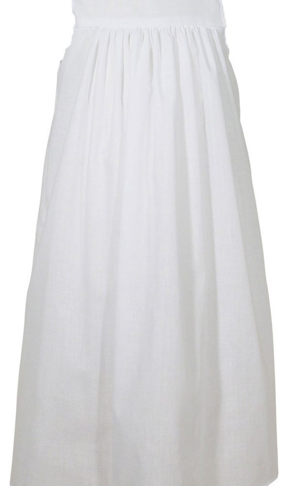 Little Things Mean A Lot Girls White Simple Princess Style Tea or Knee Length Nylon Slip with Adjustable Straps Size 4-16