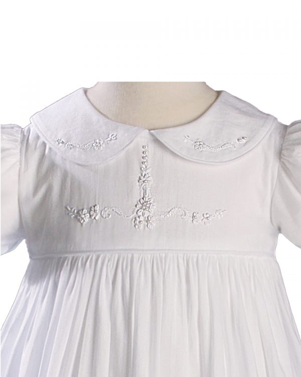 Girls 33" Short Sleeve Gown with Hand Embroidery - Little Things Mean a Lot