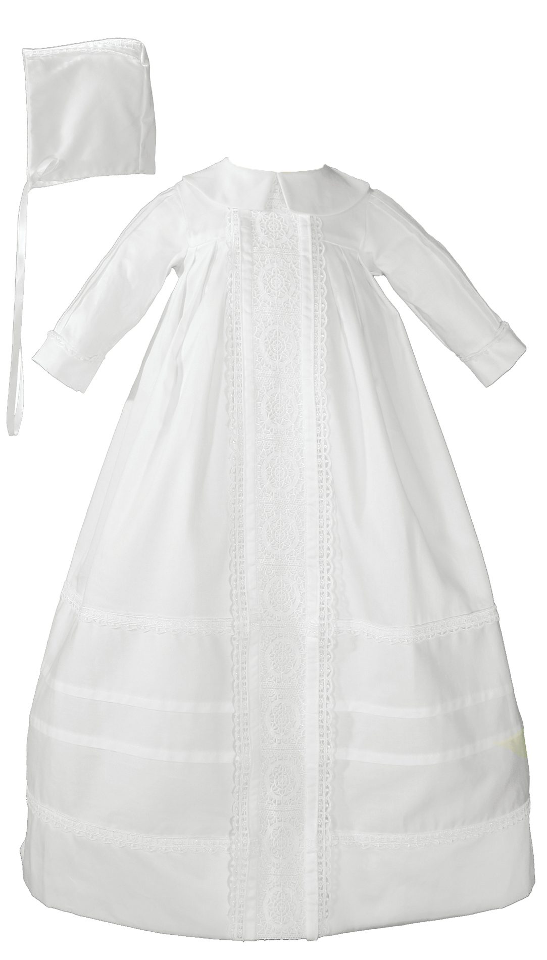 White Aubrey Christening Gown – Pink & Blue Avenue