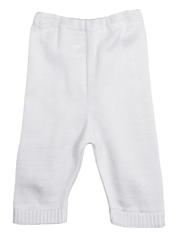 Boys 100% Cotton Knit Two Piece White Christening Baptism Outfit - Image 9