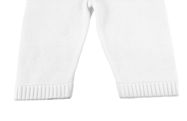 Boys 100% Cotton Knit Two Piece White Christening Baptism Outfit - Image 10