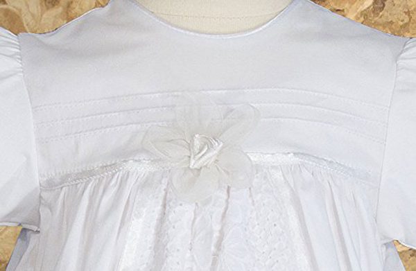 Girls 25" Split Panel Cotton Dress Christening Gown Baptism Gown - Little Things Mean a Lot
