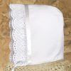 Girls 24" Cotton Dress Christening Gown Baptism Gown with Lace and Ribbon - Little Things Mean a Lot