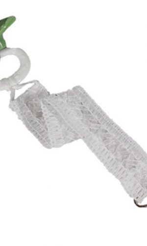 Unisex Universal Elegant and Fancy Pacifier Clip - Lattice Lace - Little Things Mean a Lot