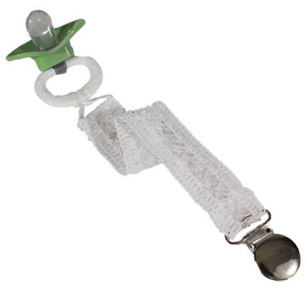 Unisex Universal Elegant and Fancy Pacifier Clip - Lattice Lace - Little Things Mean a Lot