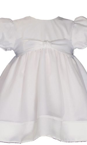 Girls Cotton Day-length Organza Dress Christening Gown Baptism Gown with Satin Hem - Little Things Mean a Lot