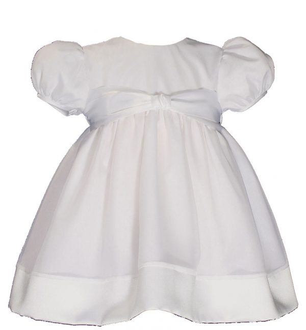 Girls Cotton Day-length Organza Dress Christening Gown Baptism Gown with Satin Hem - Little Things Mean a Lot