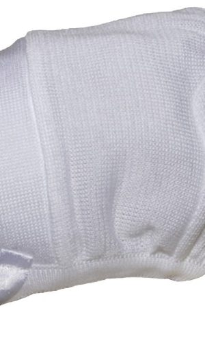 Boys White Cotton Knit Hat or Bonnet - Little Things Mean a Lot