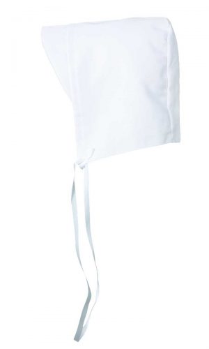 Boys Simple White Poly Rayon Christening Baptism Hat with Brim - Little Things Mean a Lot