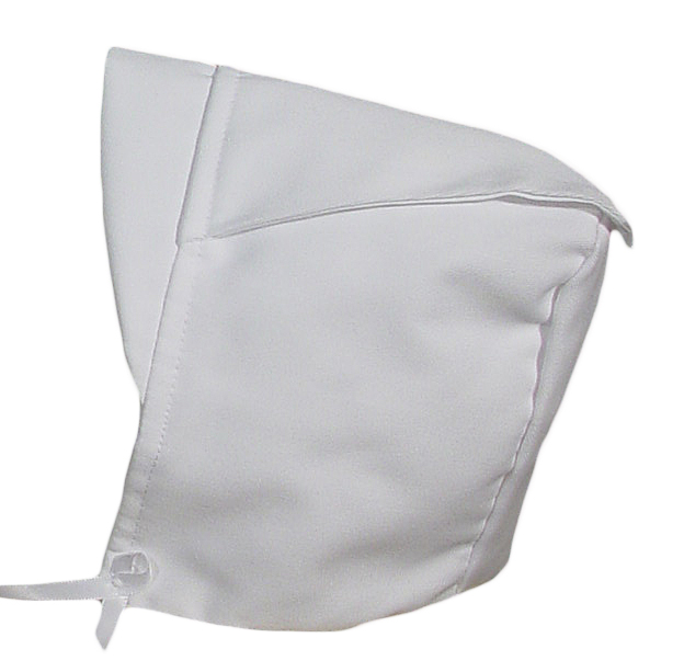 Boys Simple White Poly Rayon Christening Baptism Hat with Wide Top Flap - Little Things Mean a Lot