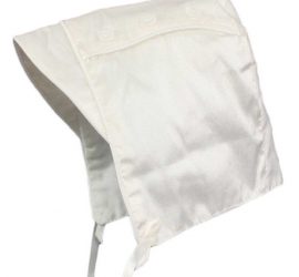 Boys Simple Silk Dupioni Christening Baptism Hat with Brim and Button Accents - Little Things Mean a Lot