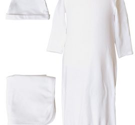 Boys Three-Piece Bamboo Layette Set in Blue or White - Little Things Mean a Lot