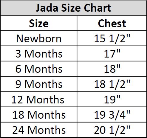Jessa Size Chart Image - Little Things Mean a Lot