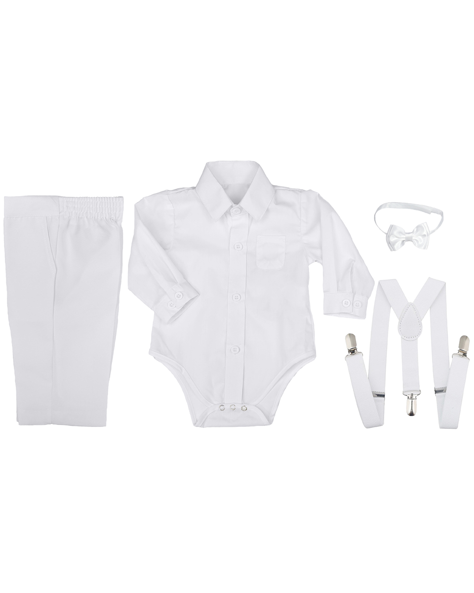 Cooper Suspender Christening Outfit - Little Things Mean a Lot