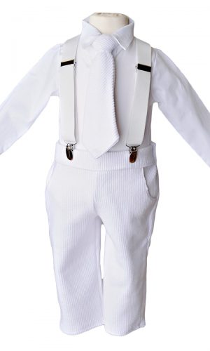 Payton Suspender Christening Outfit - Little Things Mean a Lot