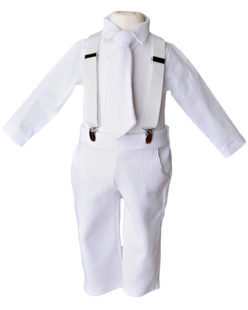 Payton Suspender Christening Outfit - Little Things Mean a Lot