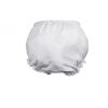 Baby Girls White Elastic Bloomer Diaper Cover with Embroidered Eyelet Edging Around Legs - Little Things Mean a Lot