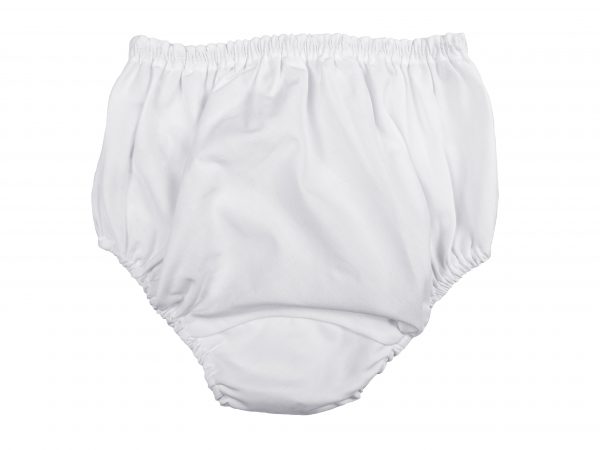 Baby Girls White Elastic Bloomer Diaper Cover - Little Things Mean a Lot