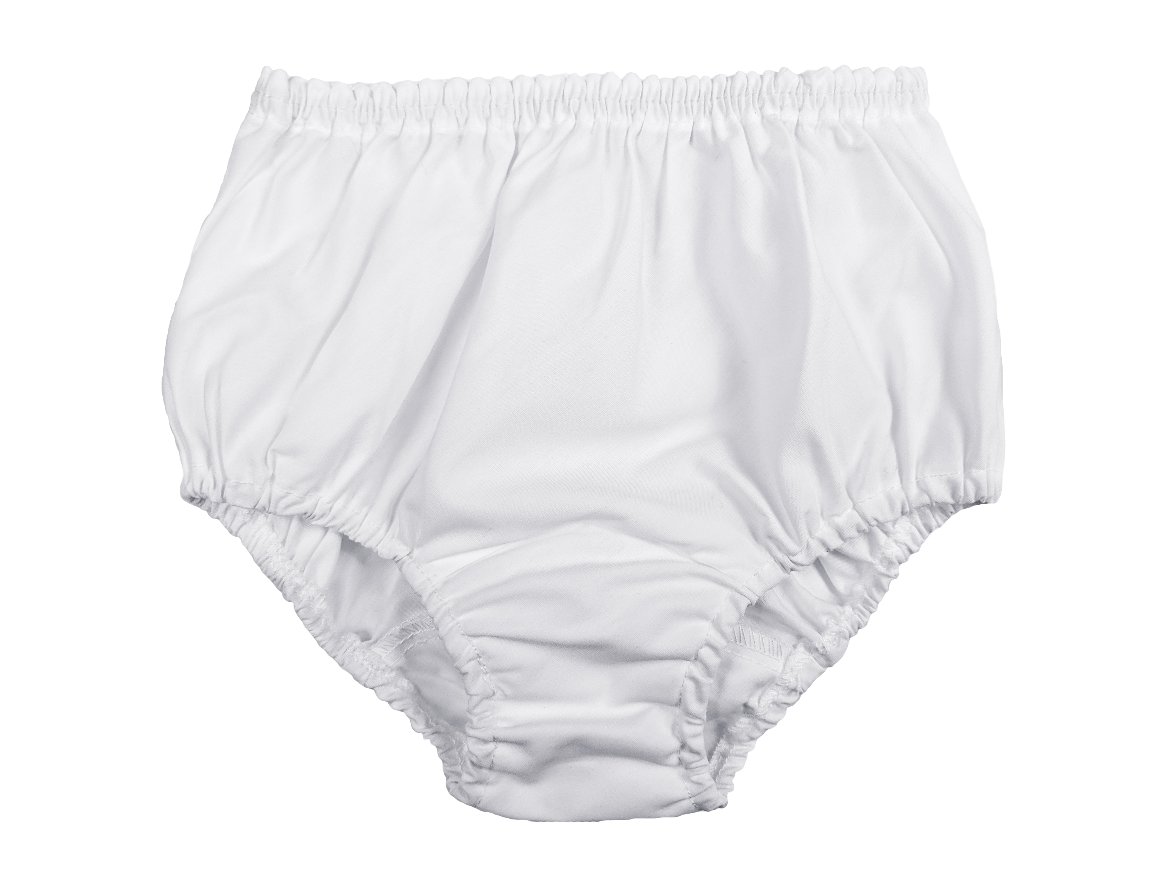 Baby Girls White Elastic Bloomer Diaper Cover - Little Things Mean a Lot