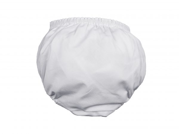 Baby Girls White Elastic Bloomer Diaper Cover - Little Things Mean a Lot