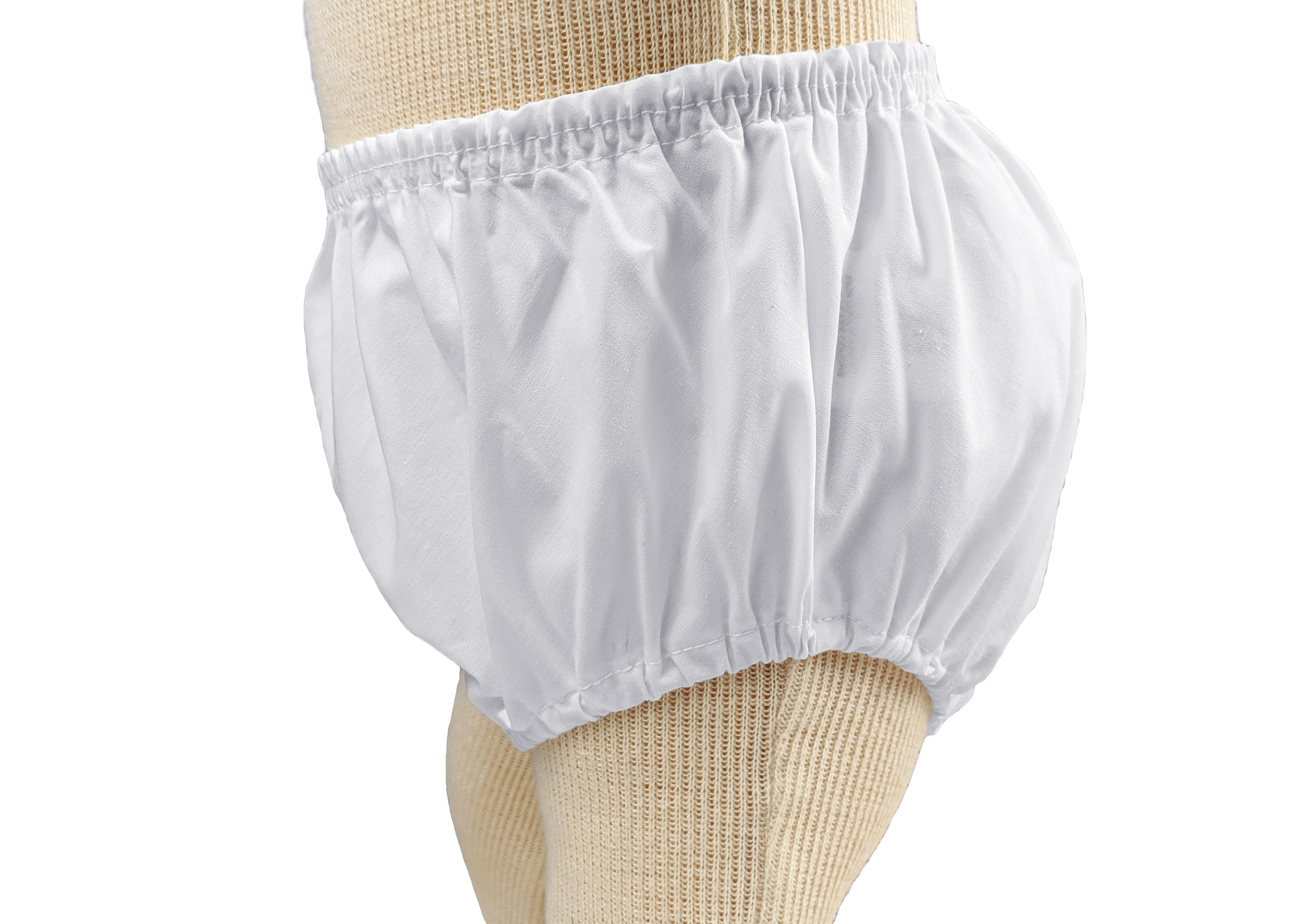Baby Girls White Elastic Bloomer Diaper Cover - Little Things Mean a Lot