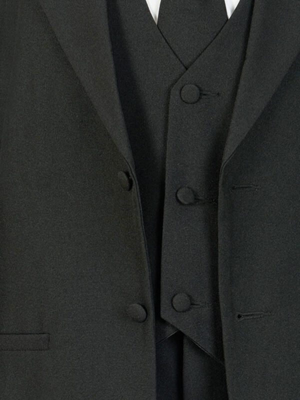 Boys Formal 5 Piece Suit with Shirt and Vest - Black - Little Things Mean a Lot