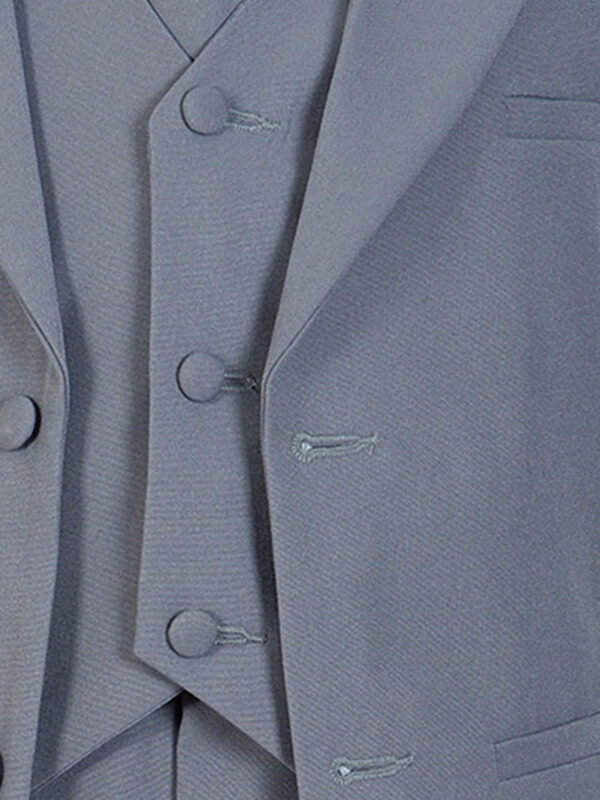 Boys Formal 5 Piece Suit with Shirt and Vest - Slate Gray - Little Things Mean a Lot