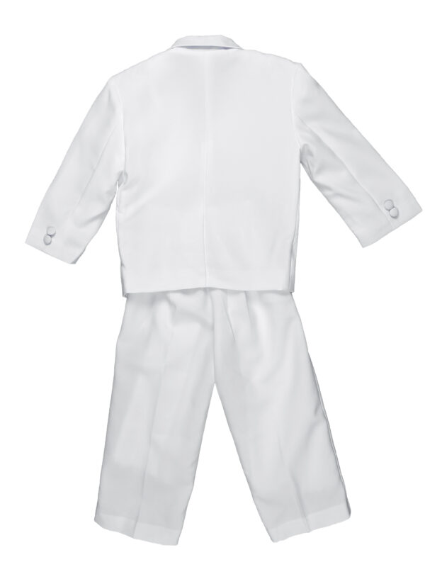 Boys Formal 5 Piece Suit with Shirt and Vest - White - Little Things Mean a Lot