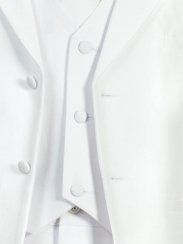 Boys Formal 5 Piece Suit with Shirt and Vest - White - Little Things Mean a Lot