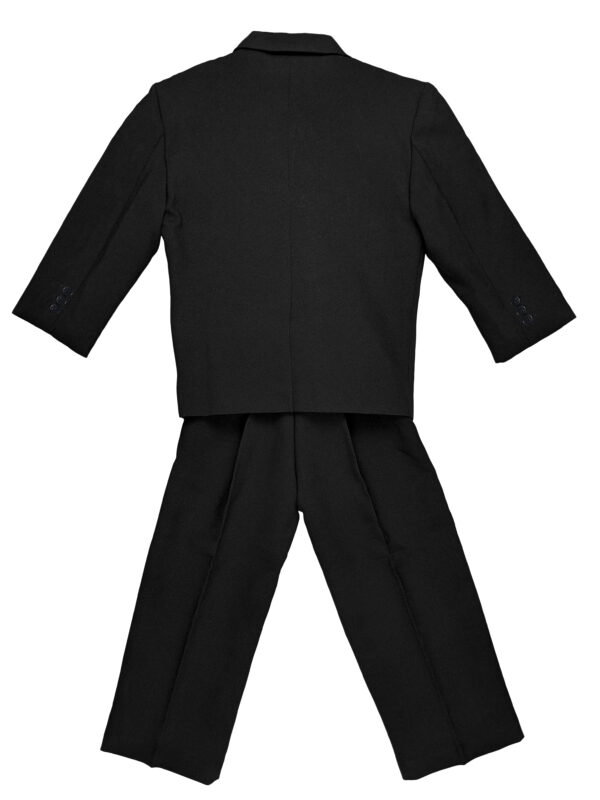 Boys Formal 5 Piece Suit with Shirt, Vest, Tie and Garment Bag - Black - Little Things Mean a Lot