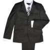 Boys Formal 5 Piece Suit with Shirt, Vest, Tie and Garment Bag - Charcoal - Little Things Mean a Lot