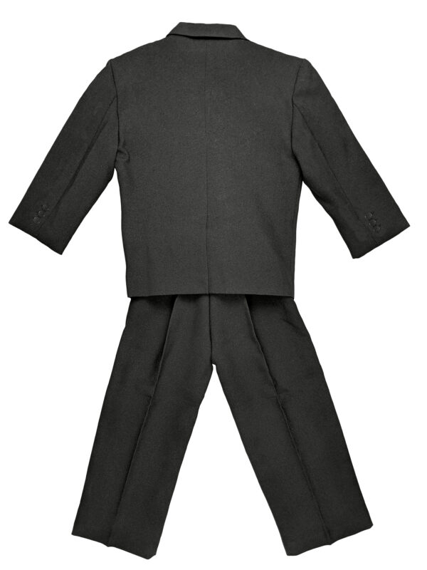 Boys Formal 5 Piece Suit with Shirt, Vest, Tie and Garment Bag - Charcoal - Little Things Mean a Lot