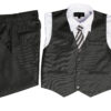 Boys Formal 5 Piece Suit with Shirt, Vest, Tie and Garment Bag - Charcoal - Little Things Mean a Lot