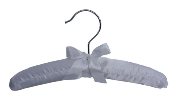 10" White Satin Hanger with Metal Hook - Little Things Mean a Lot