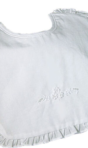 Cotton Embroidered Bib with Ruffles - Little Things Mean a Lot