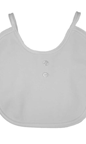 Unisex Cotton Knit Interlock Bib with Buttons - Little Things Mean a Lot