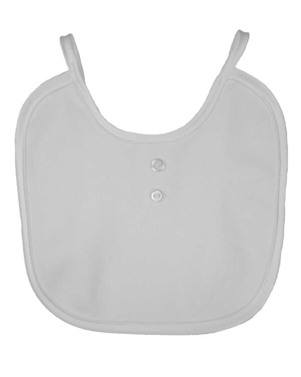 Unisex Cotton Knit Interlock Bib with Buttons - Little Things Mean a Lot