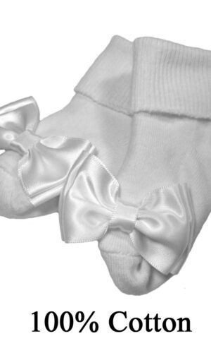 Girls Cotton Special Occasion Socks with Bow - Little Things Mean a Lot