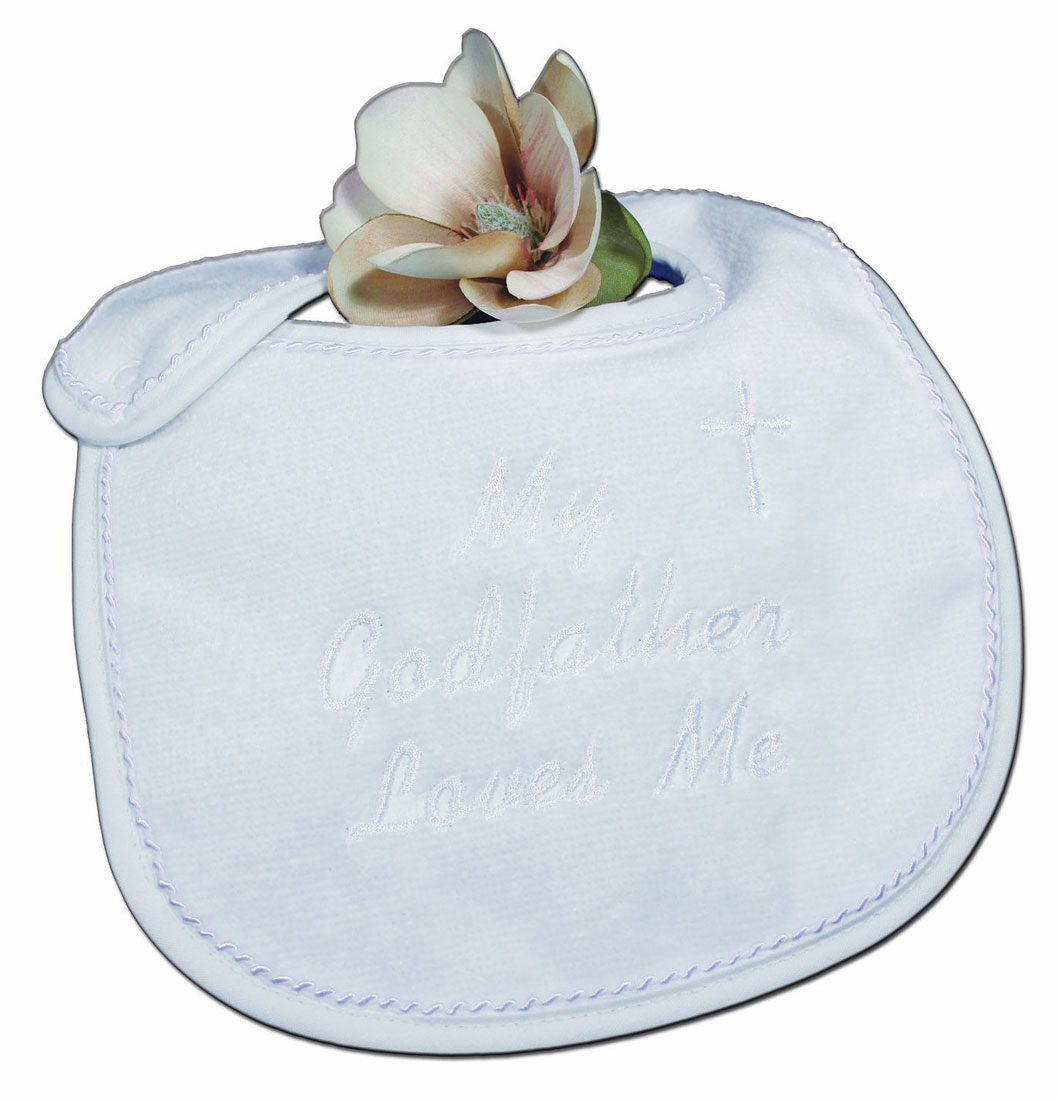 My Godfather Loves Me Bib - Little Things Mean a Lot