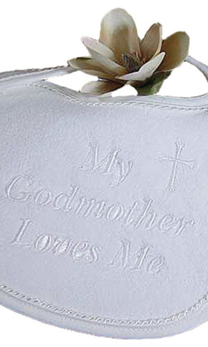 Terry Velour "My Godmother Loves Me" Bib - Little Things Mean a Lot