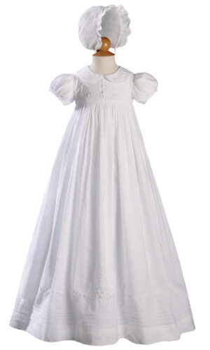 Girls 33" Short Sleeve Gown with Hand Embroidery - Little Things Mean a Lot