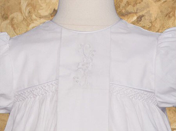 Girls 25" Victorian Style Cotton Christening Baptism Gown - Little Things Mean a Lot